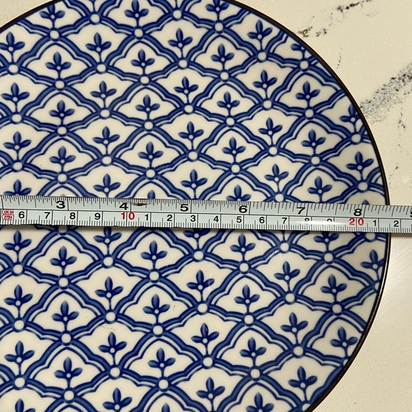 Set of 3 Elite blue & white salad plates 8.5” - Picture 3 of 4